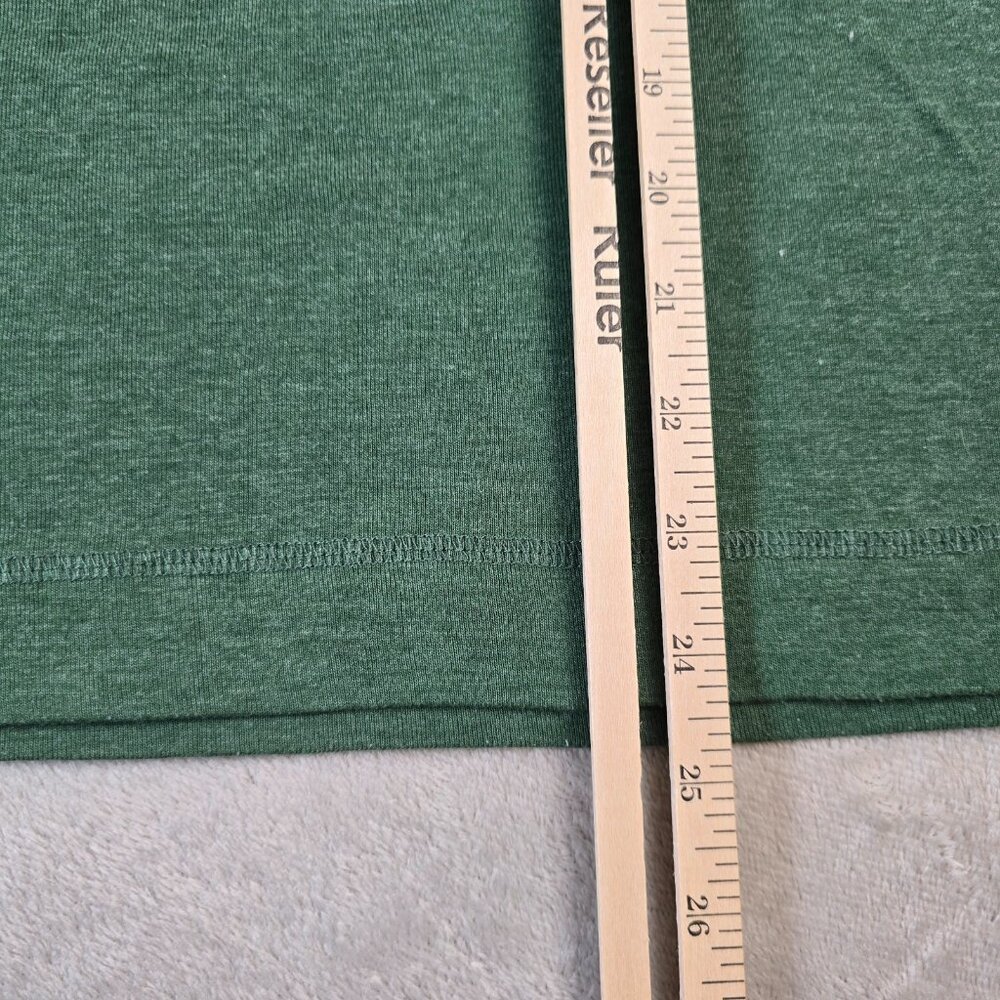 Lauren Ralph Lauren Top Womens Large Green Brown Faux Suede Elbow Patches Preppy - Picture 9 of 15